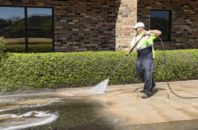 commercial concrete cleaning in lewisville